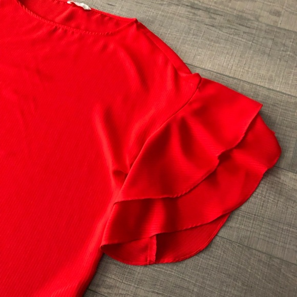 Red blouse summer top - Picture 1 of 6